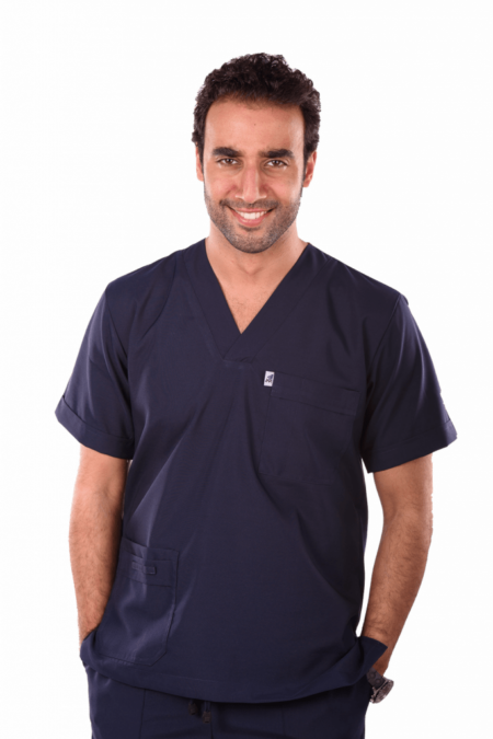 classic scrub set dark blue