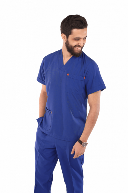 classic scrub set blue