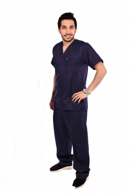 classic scrub set dark blue