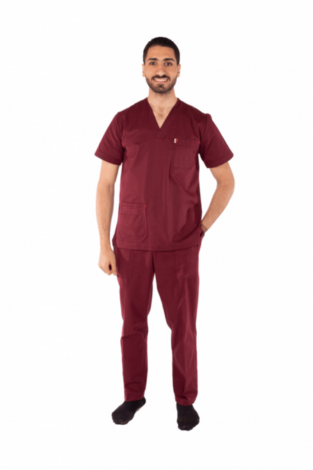 classic scrub set crimson