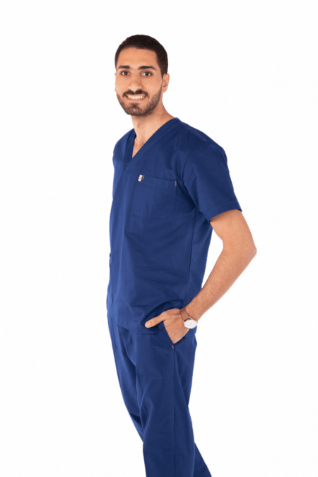 classic scrub set dark steel blue