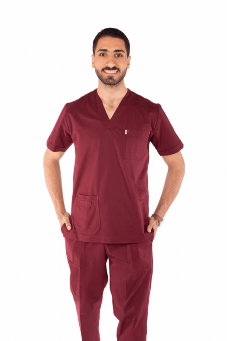 classic scrub set crimson