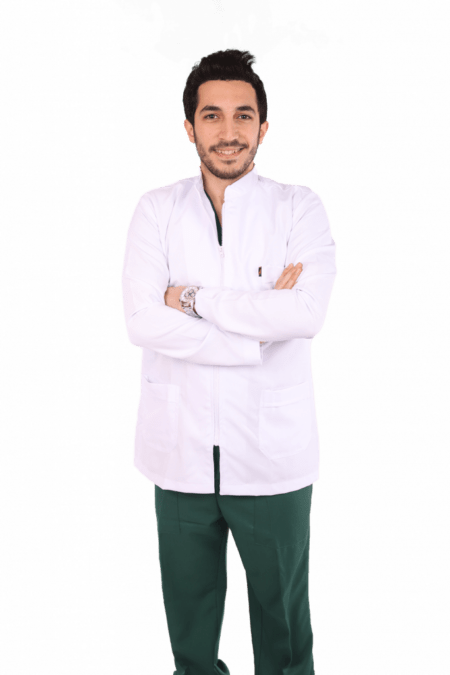 men's royal dental short lab coat