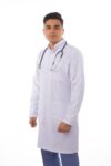 men’s royal long lab coat