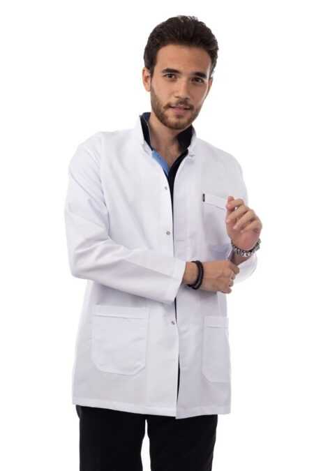 men's royal dental short lab coat