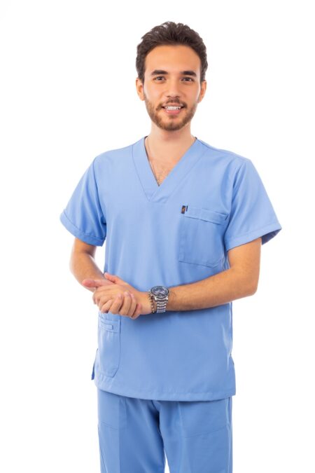 classic scrub set blue